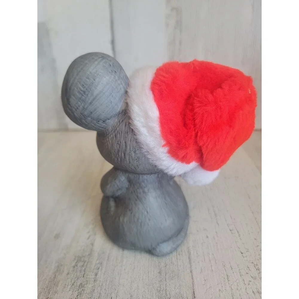 Vintage Santa Mouse light up ceramic ornament‎ Xmas